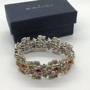 Danbury Mint Stretch Bracelet with Orange and Yellow Crystals